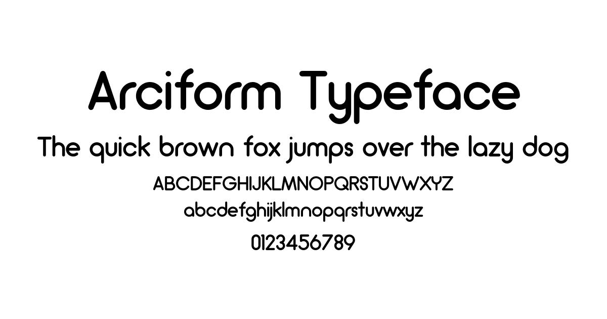 Arciform Typeface preview