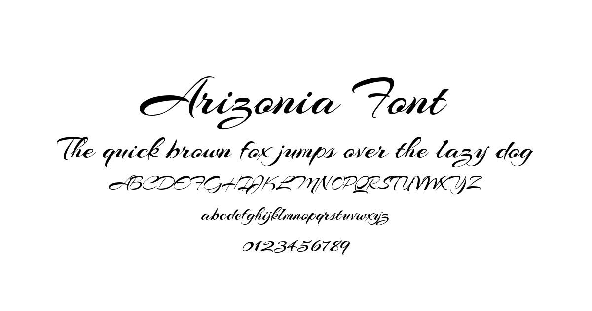 Arizonia Font preview