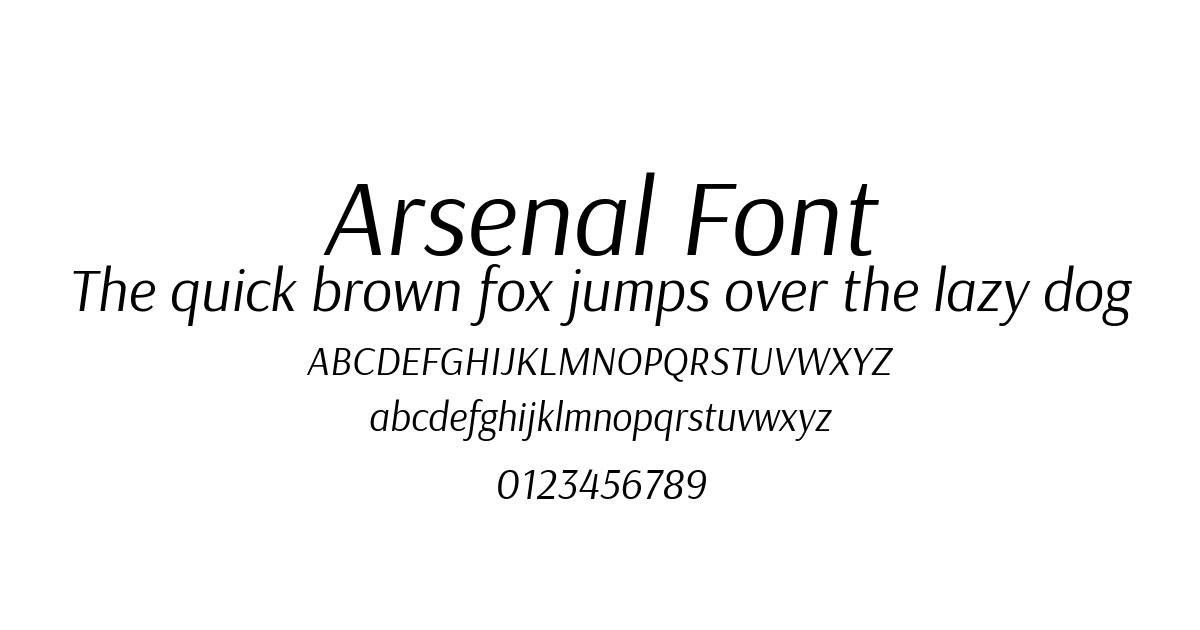Arsenal Font font preview