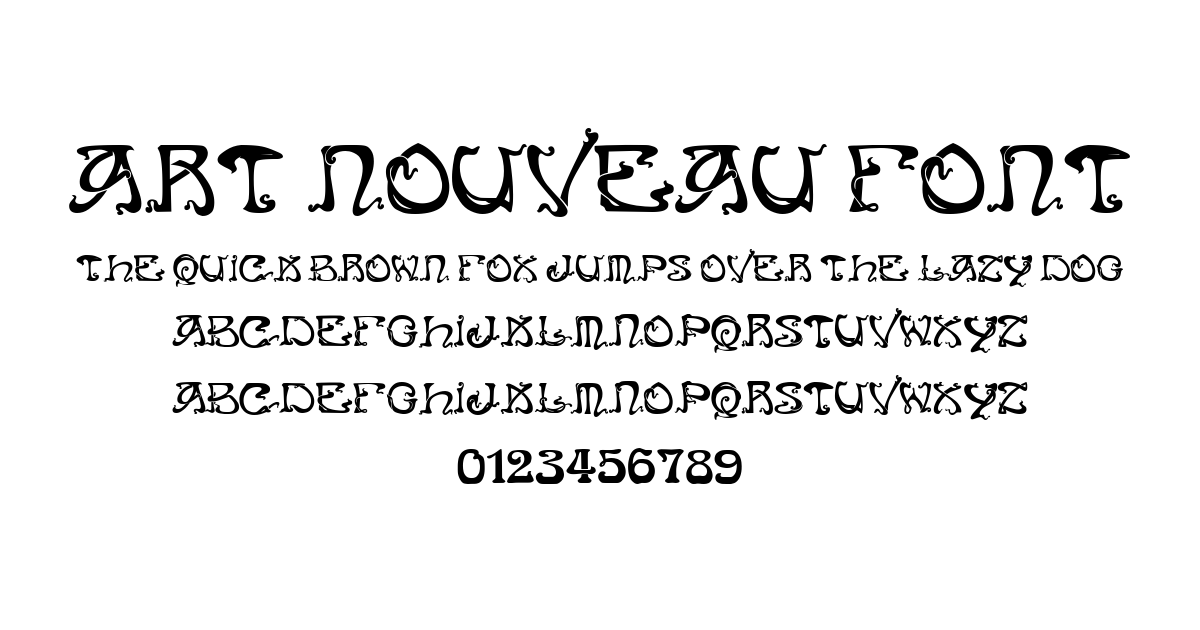 Art Nouveau Font font preview