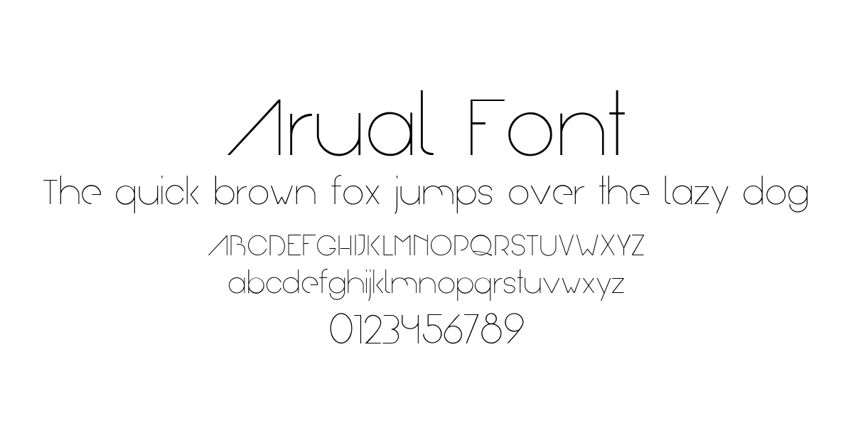 Arual Font font preview