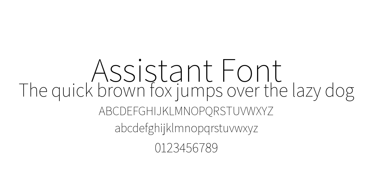 Assistant Font preview