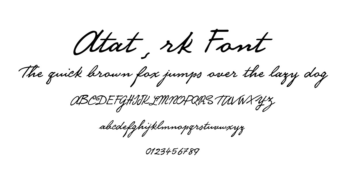 Atat¸rk Font font preview