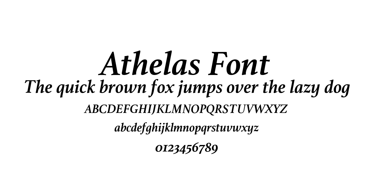 Athelas Font font preview