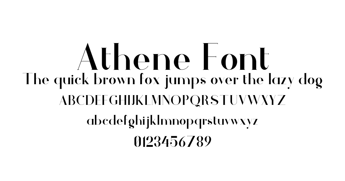 Athene Font font preview