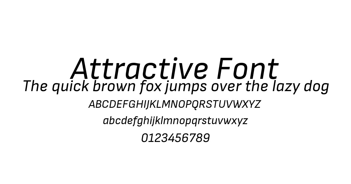 Attractive Font font preview