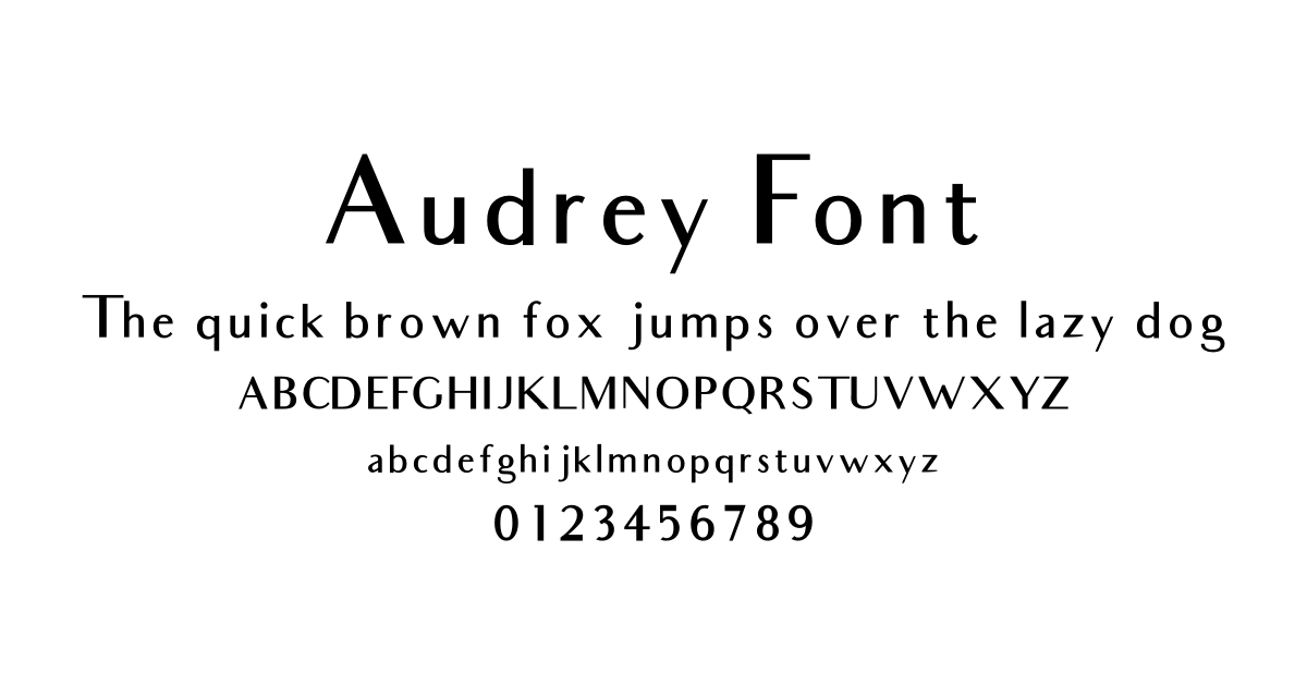 Audrey Font font preview