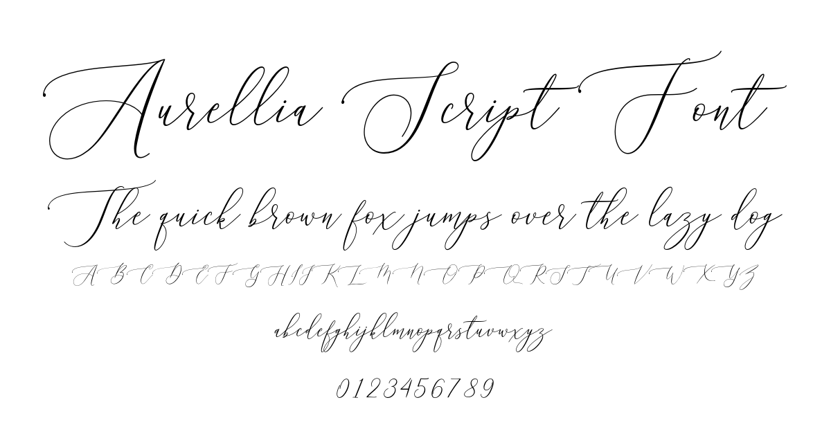 Aurellia Script Font preview
