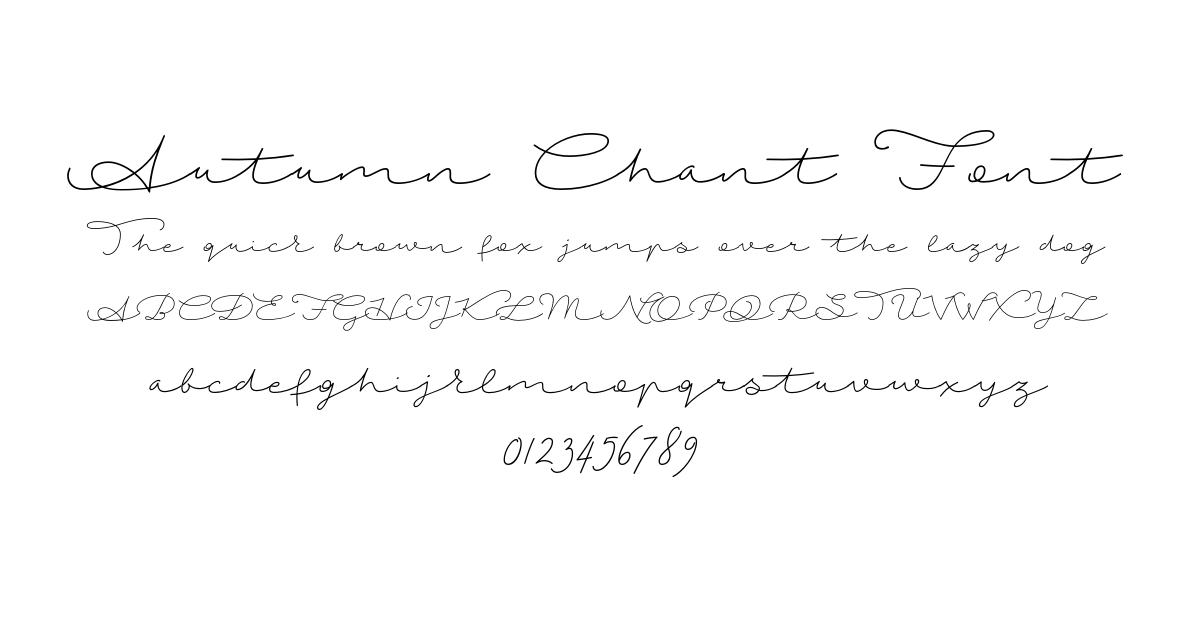 Autumn Chant Font font preview
