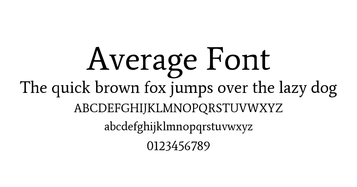 Average Font preview
