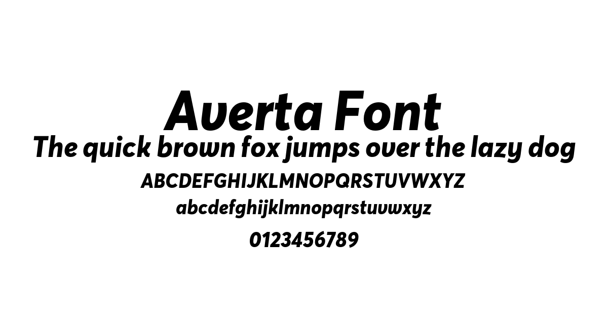 Averta Font font preview