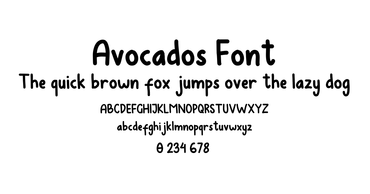 Avocados Font font preview