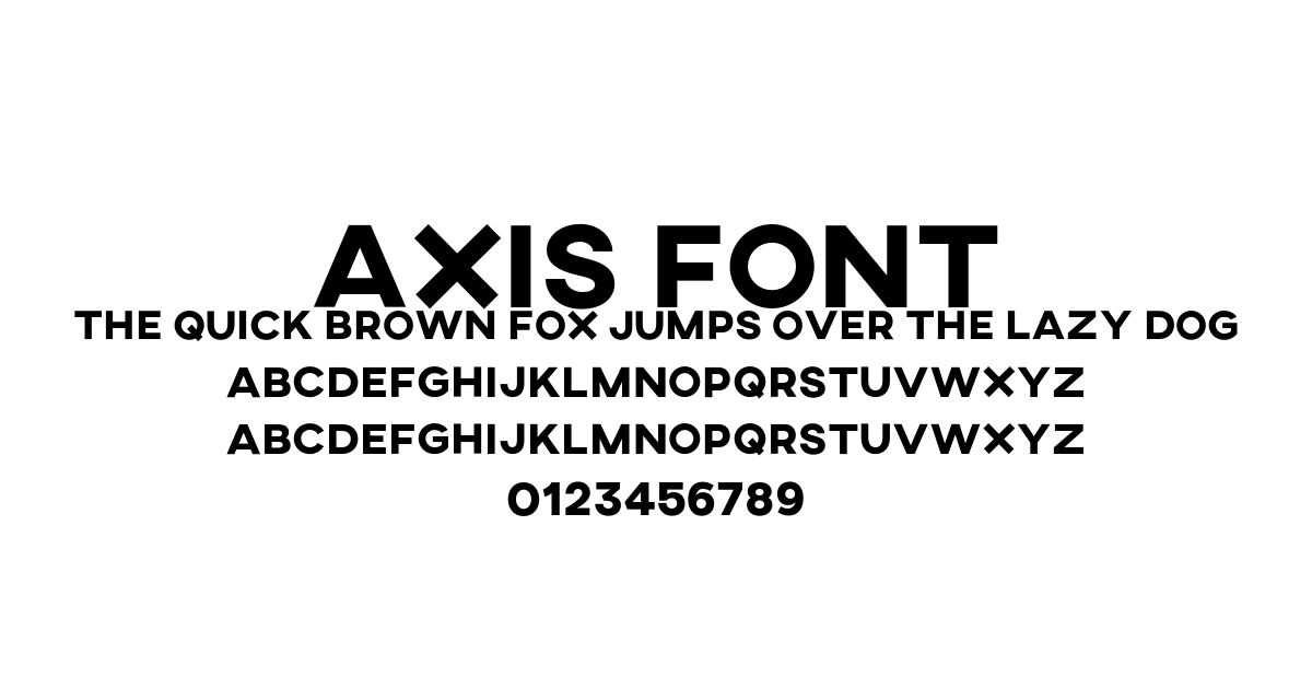 Axis Font preview