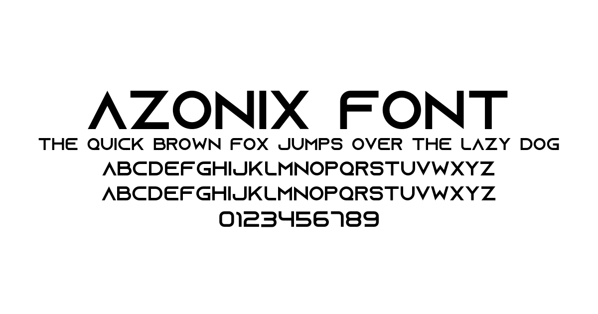 Azonix Font font preview