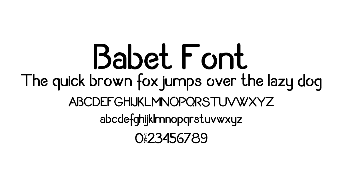 Babet Font preview