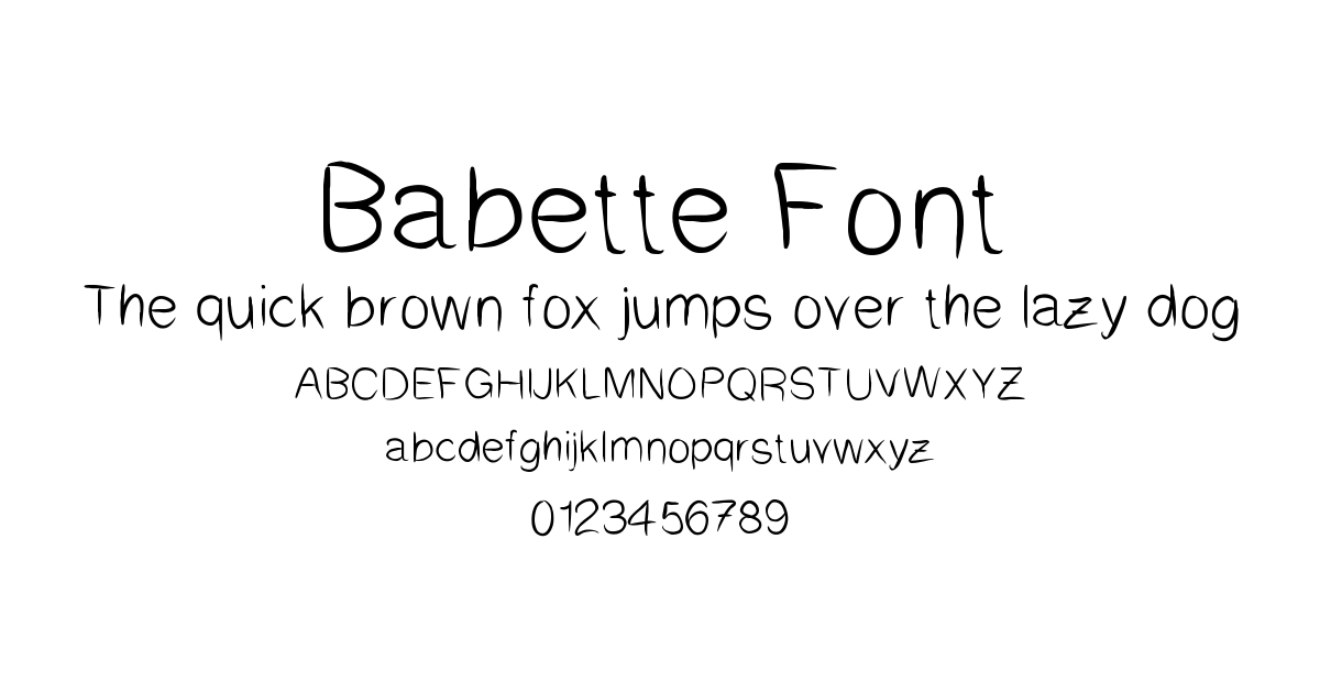Babette Font font preview