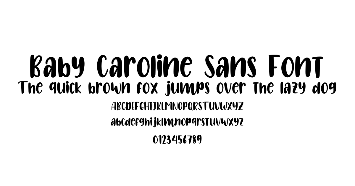 Baby Caroline Sans Font font preview