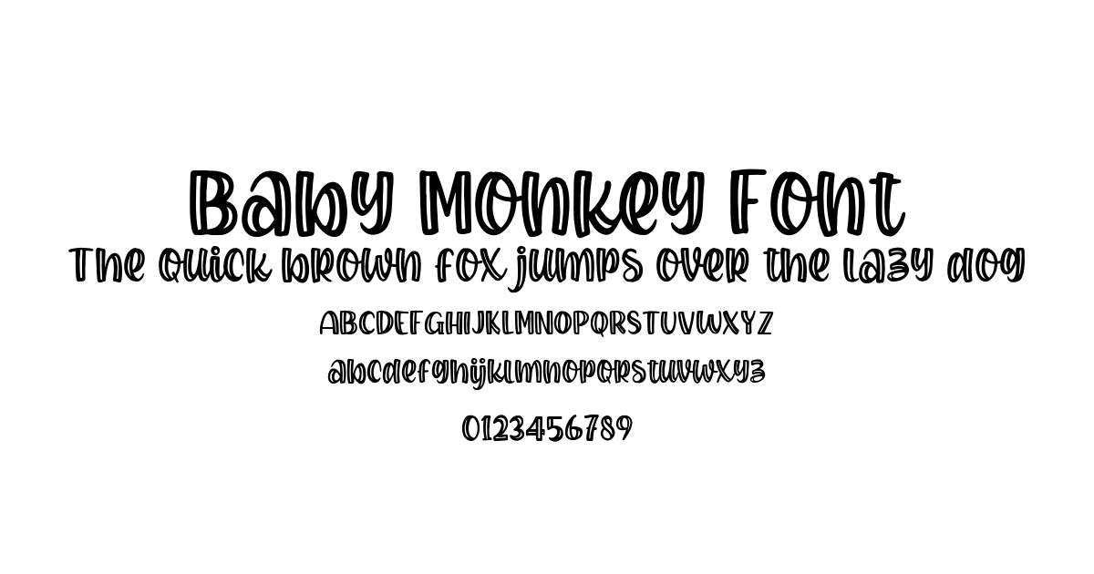 Baby Monkey Font preview
