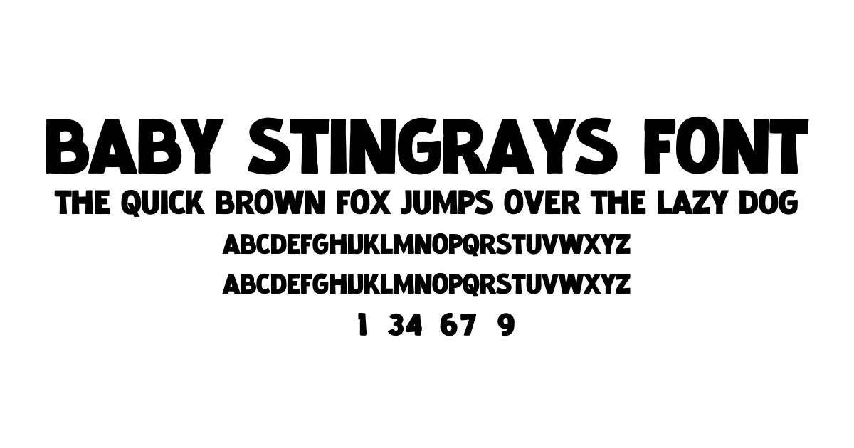 Baby Stingrays Font font preview