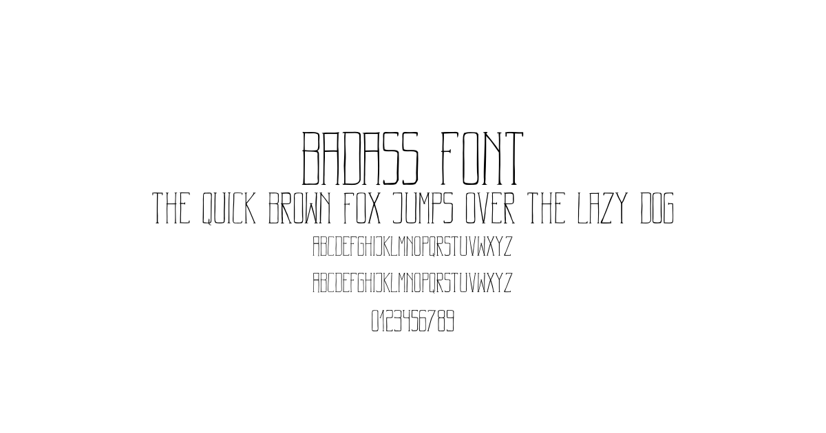 Badass Font font preview