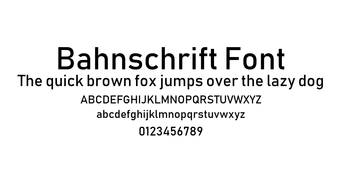 Bahnschrift Font preview