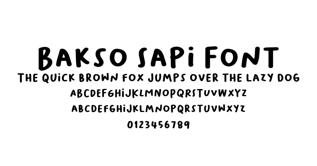 Bakso Sapi Font preview