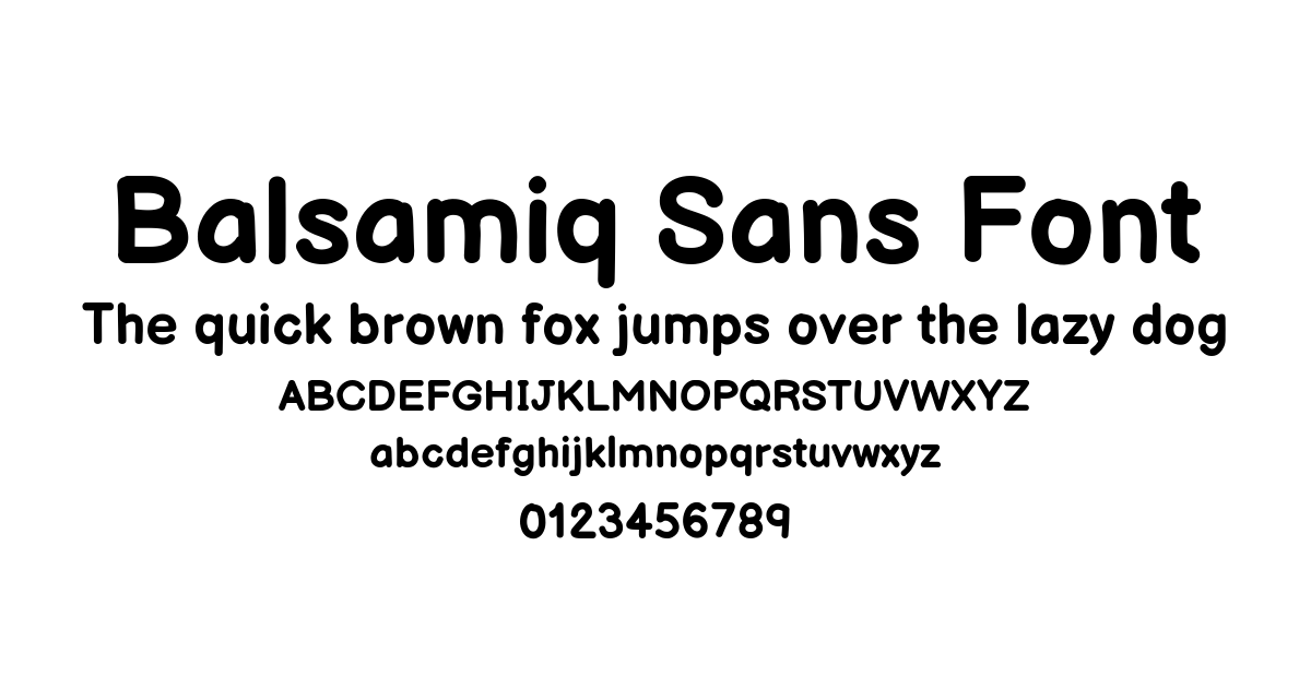 Balsamiq Sans Font preview