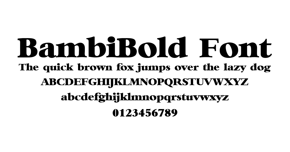 BambiBold Font font preview