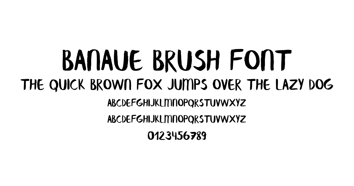 Banaue Brush Font font preview