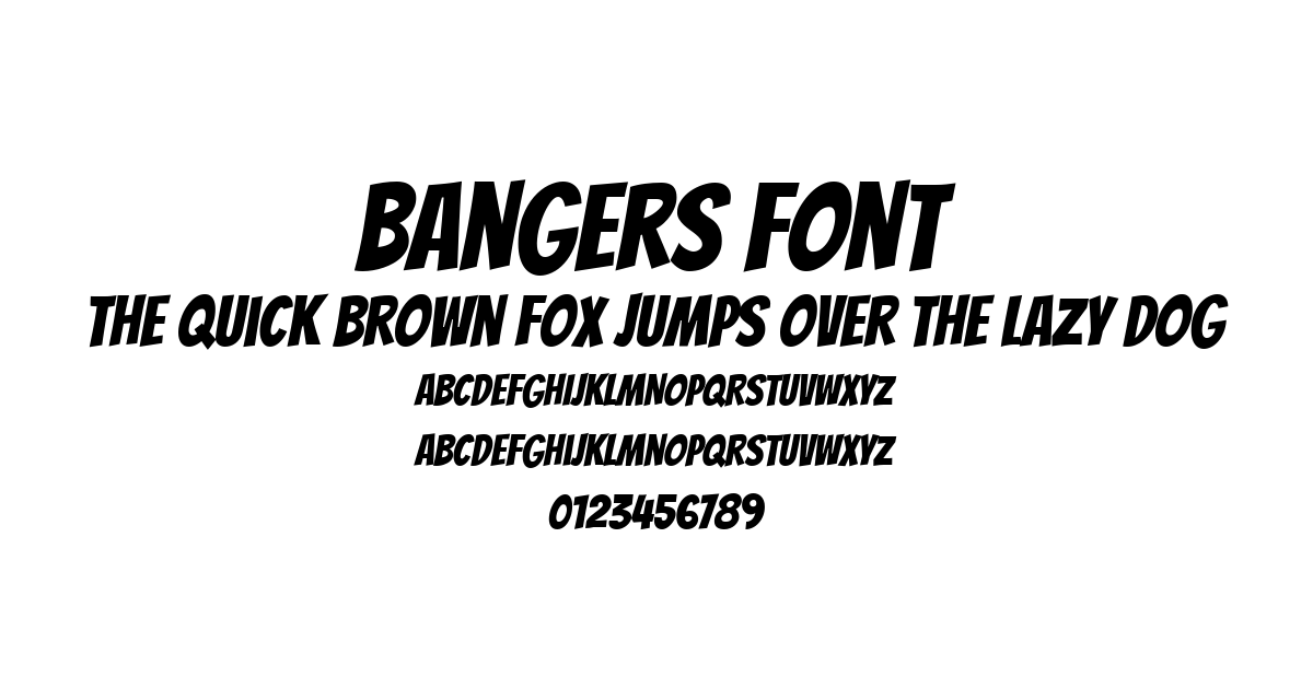 Bangers Font preview