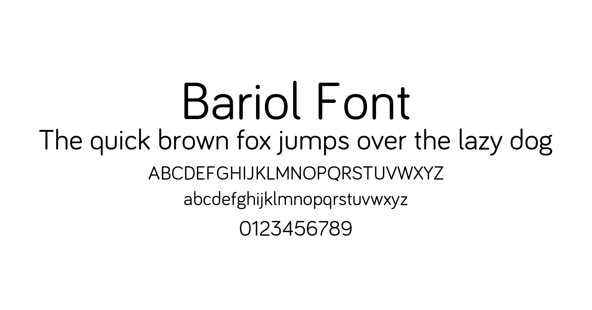 Bariol Font preview