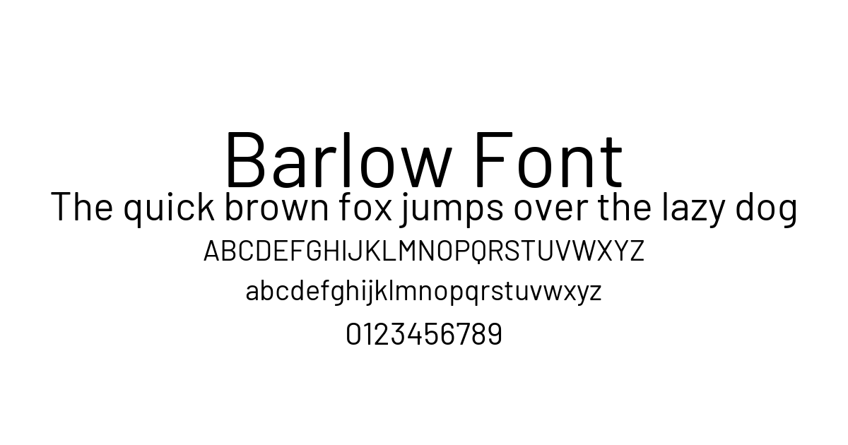 Barlow Font preview