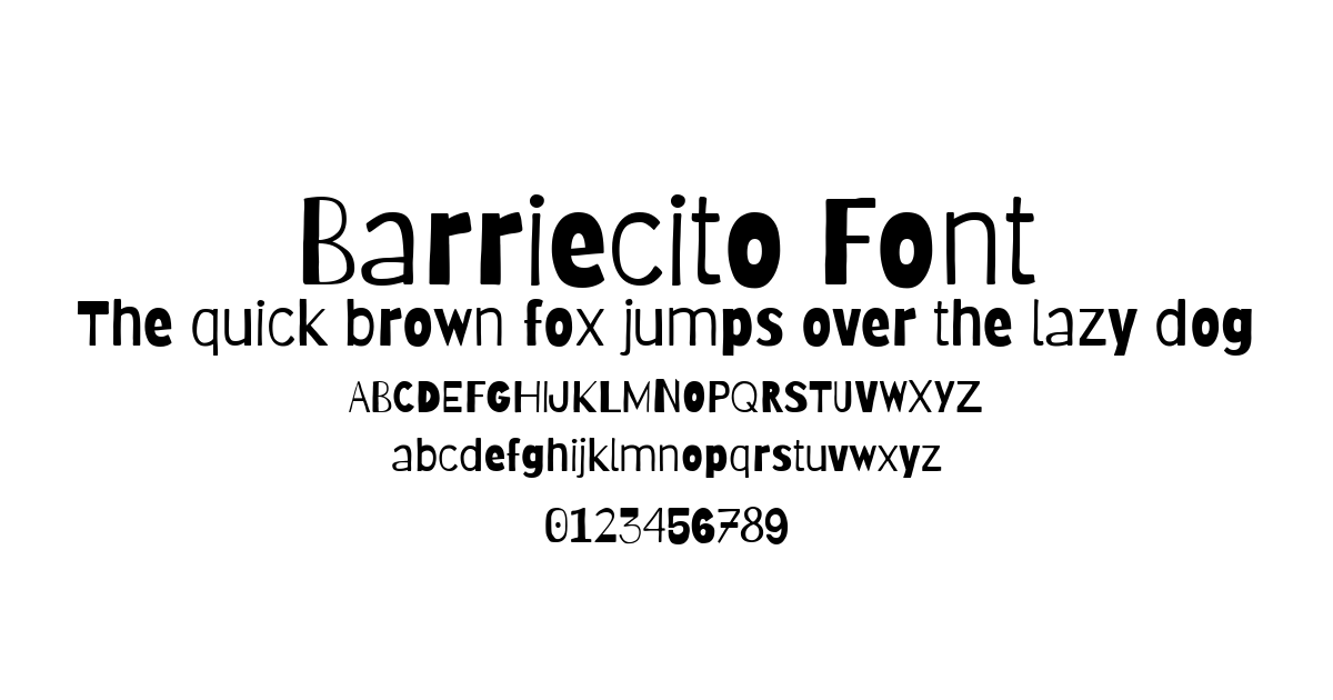 Barriecito Font preview
