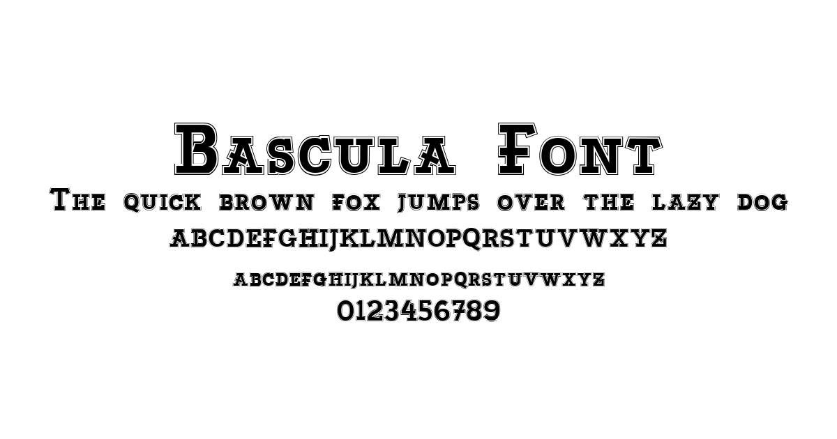 Bascula Font font preview