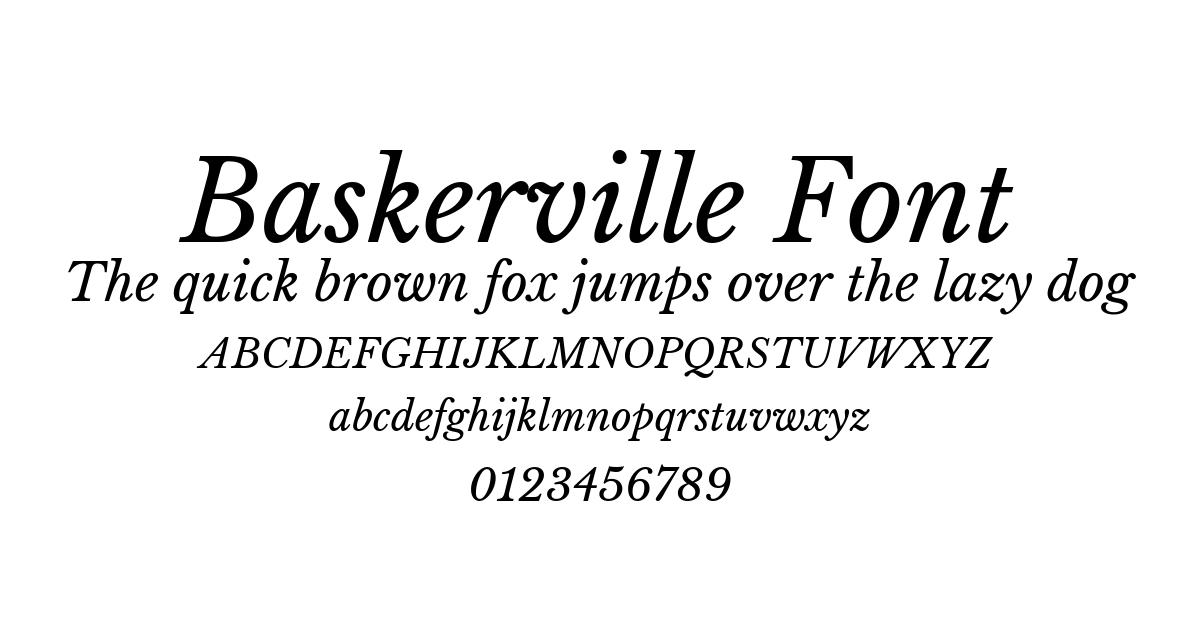 Baskerville Font preview