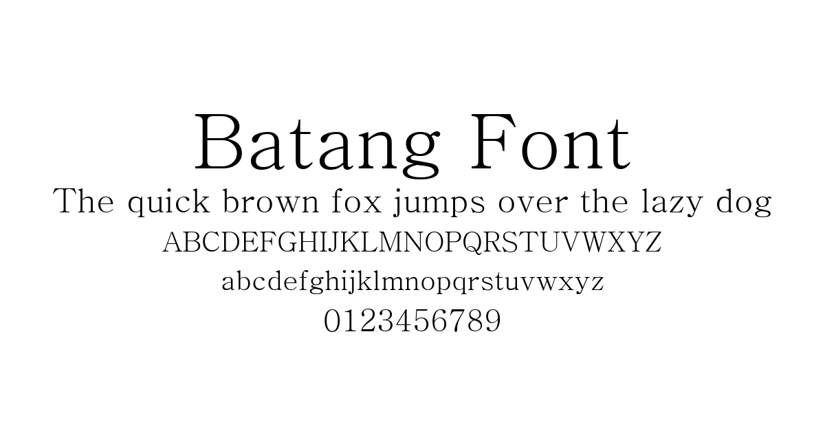 Batang Font font preview