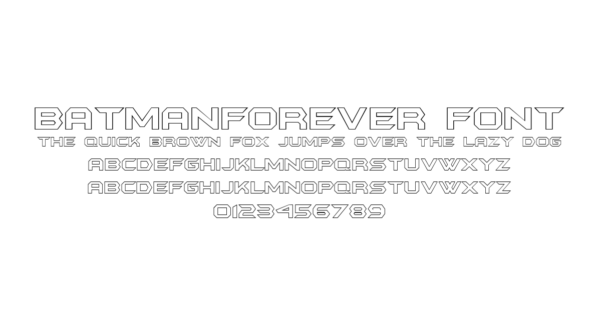 BatmanForever Font font preview