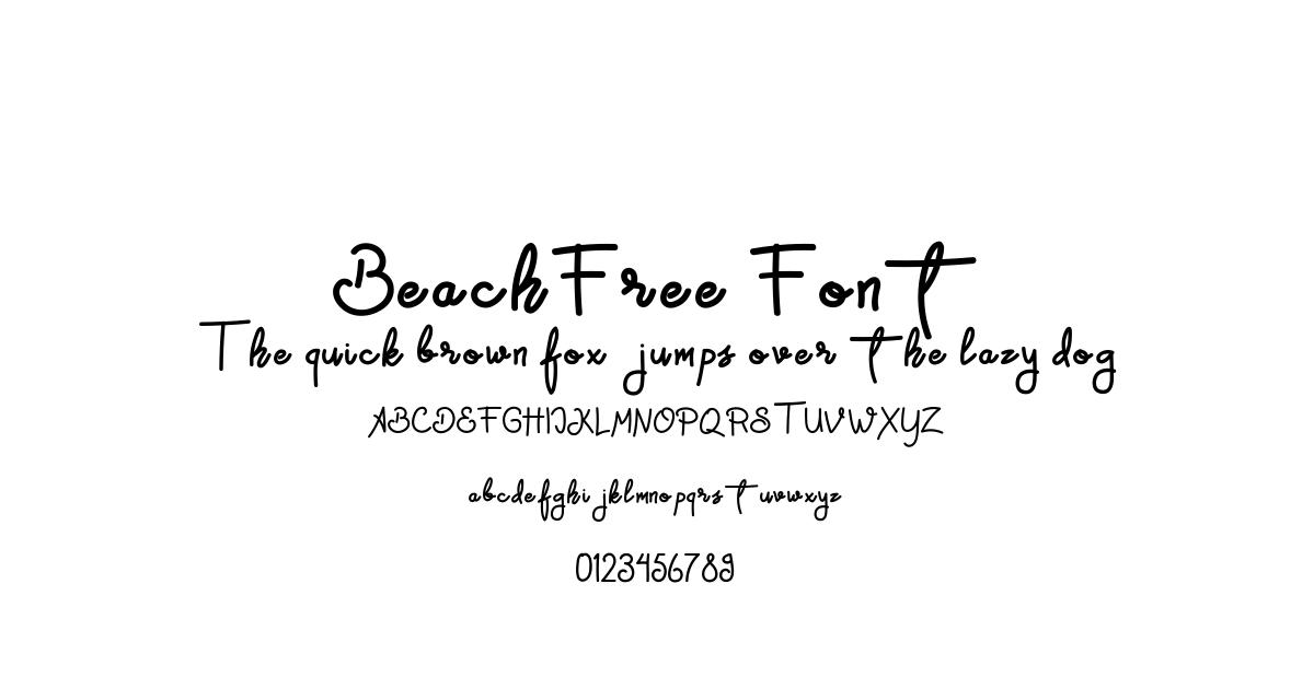 BeachFree Font font preview
