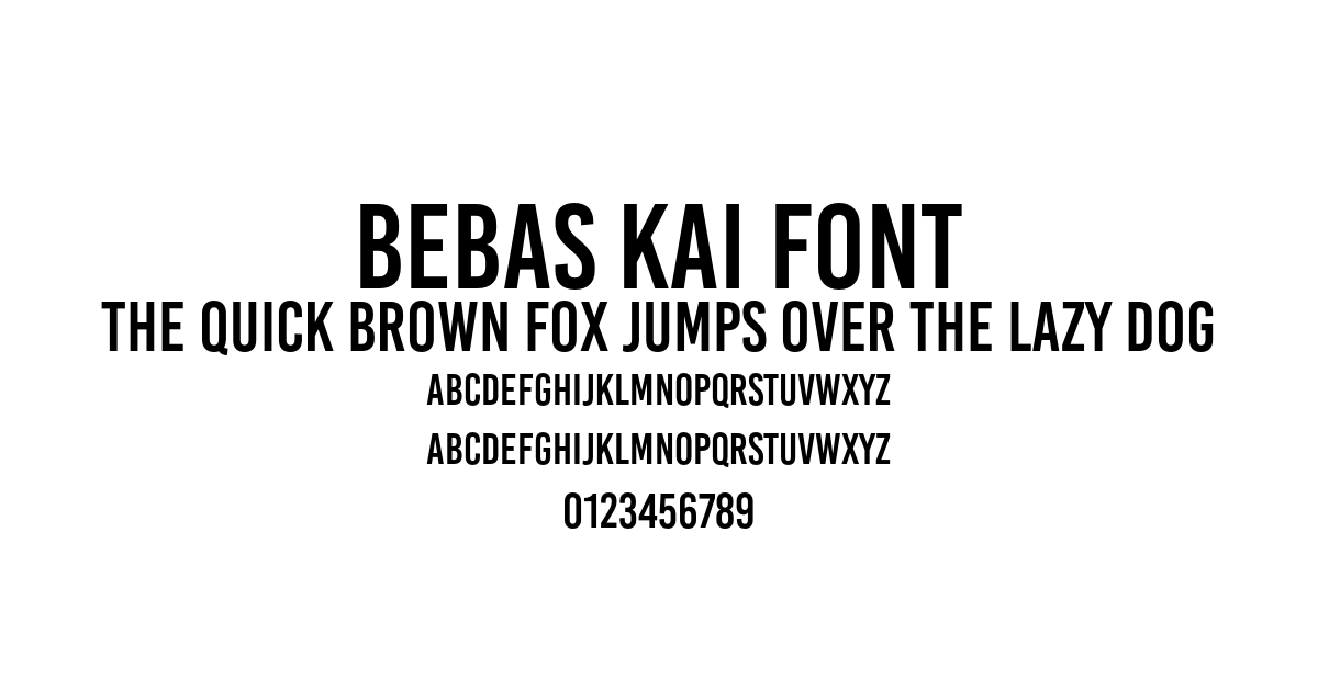 Bebas Kai Font font preview