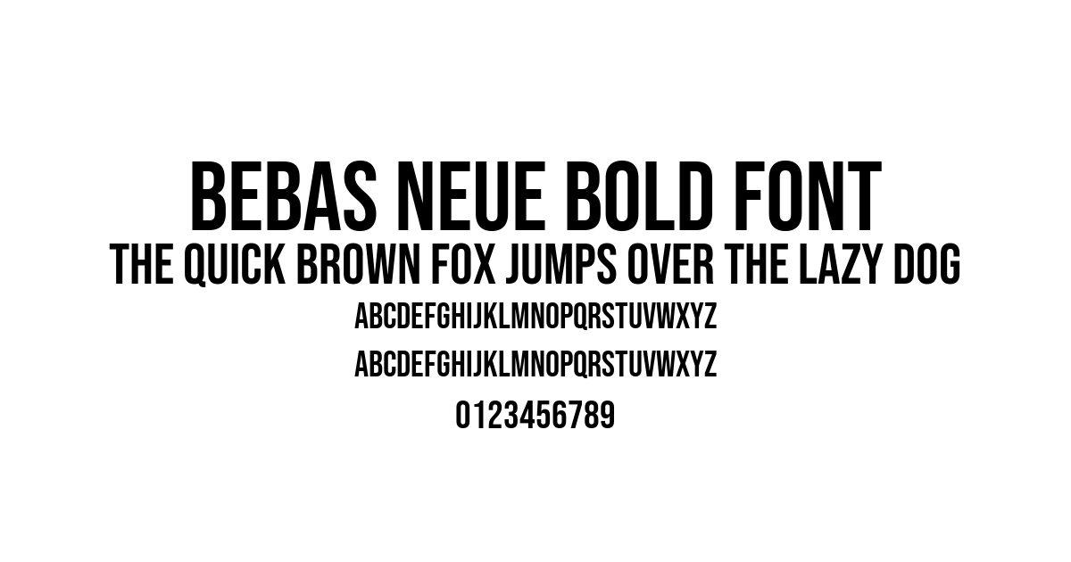 Bebas Neue Bold Font font preview