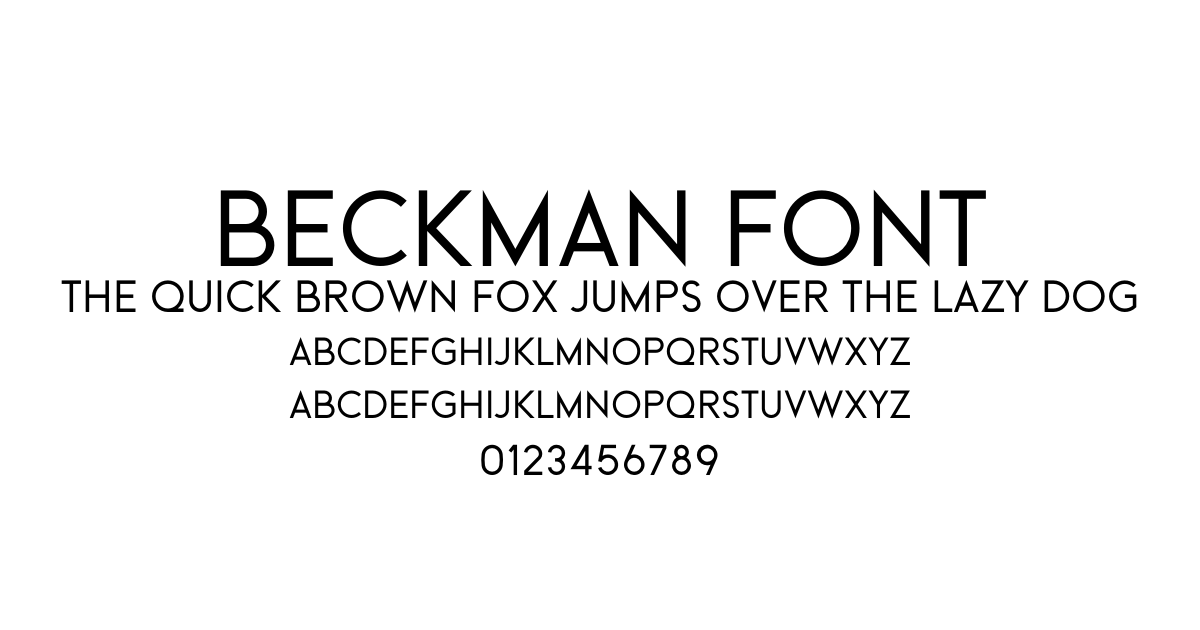 Beckman Font font preview