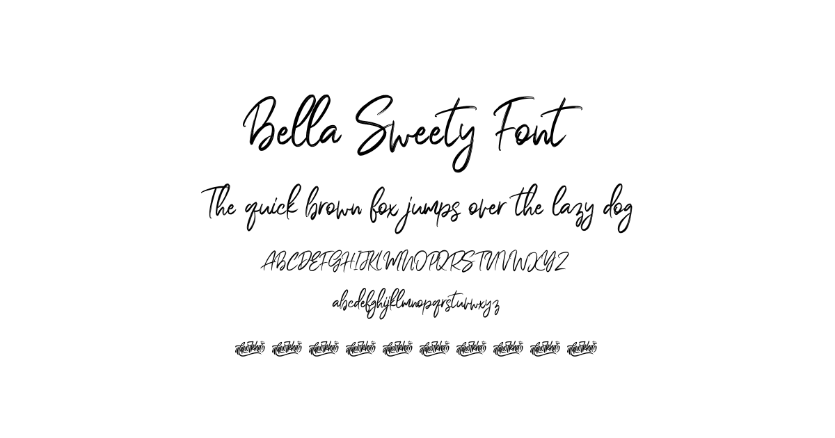 Bella Sweety Font preview