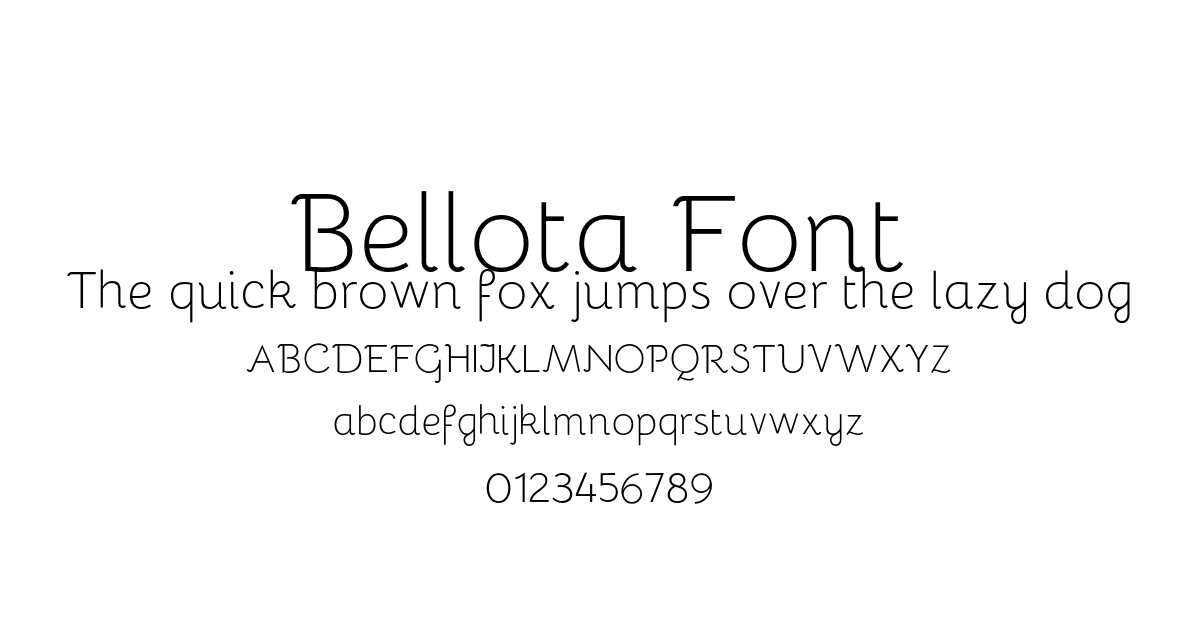 Bellota Font preview