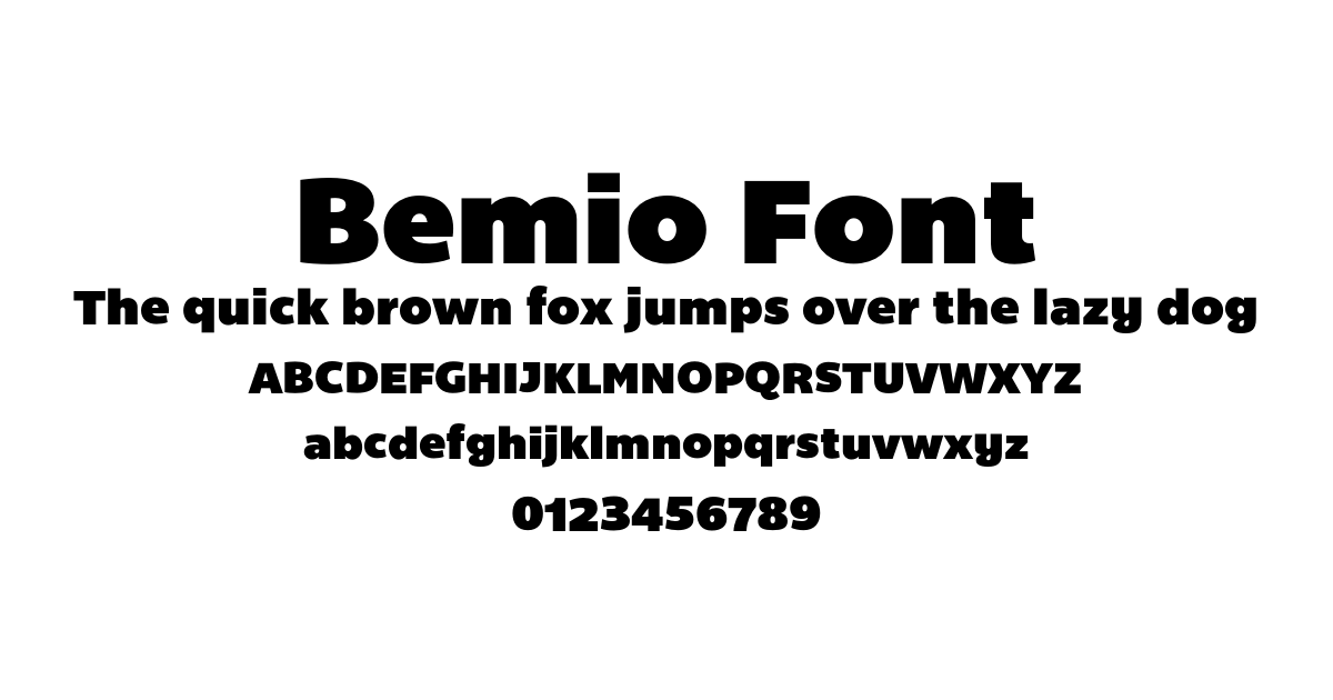 Bemio Font font preview