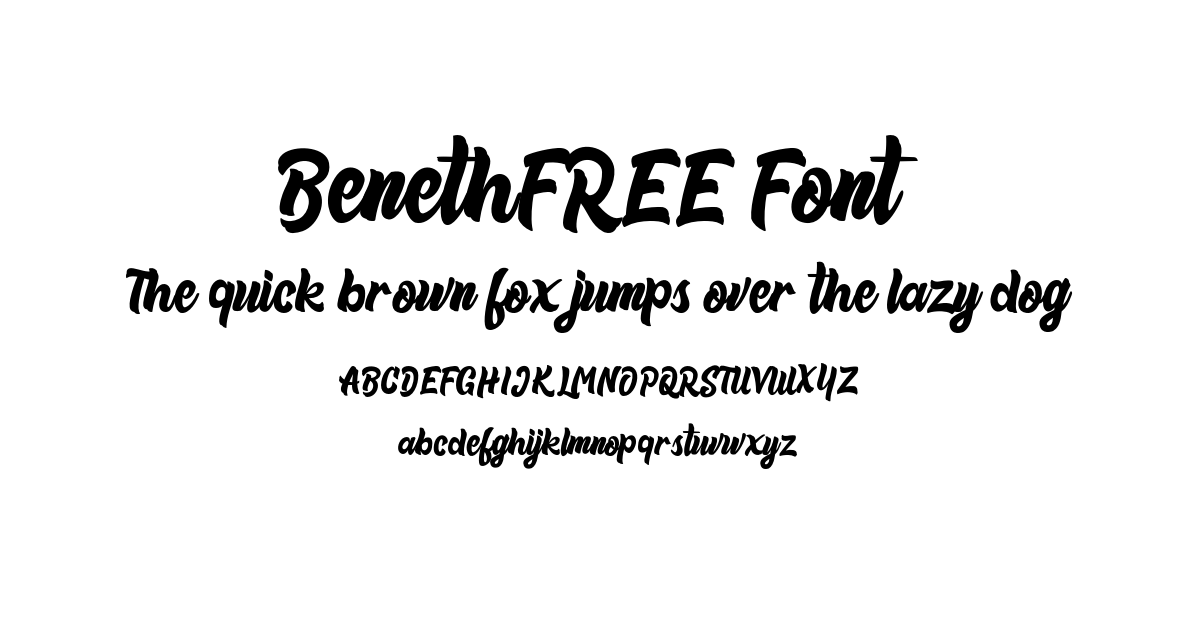 BenethFREE Font font preview