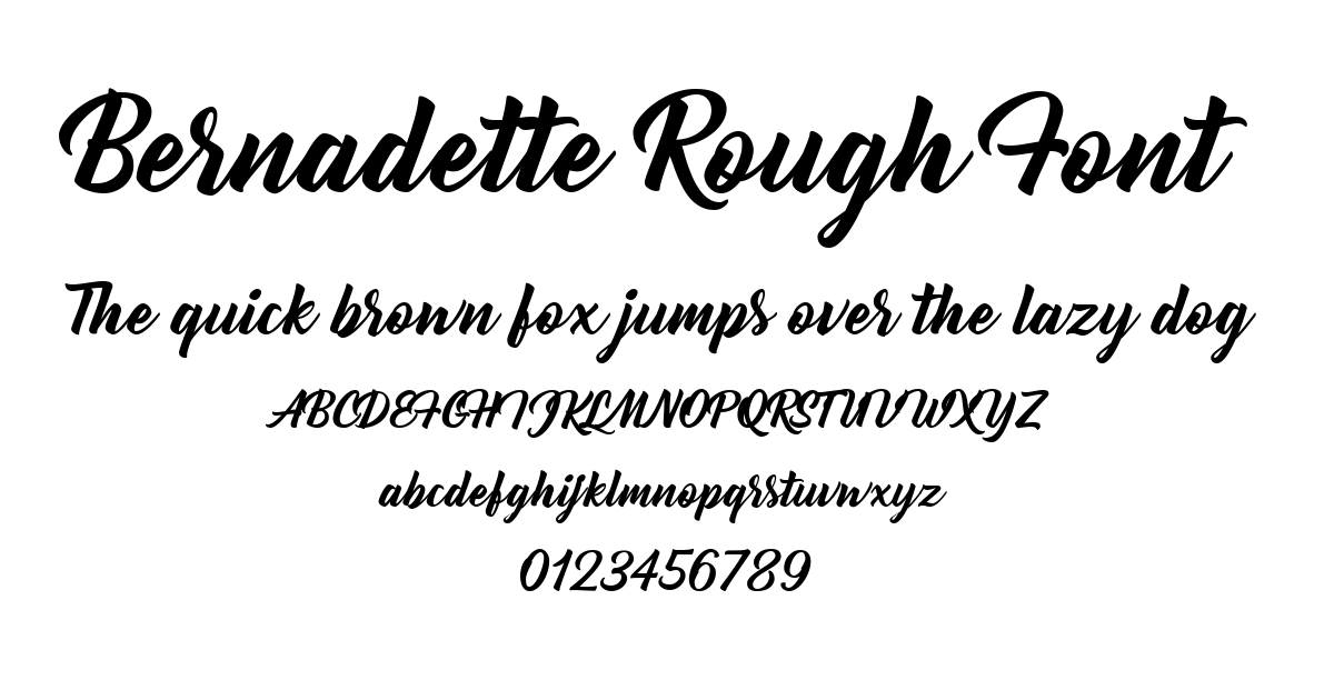 Bernadette Rough Font preview