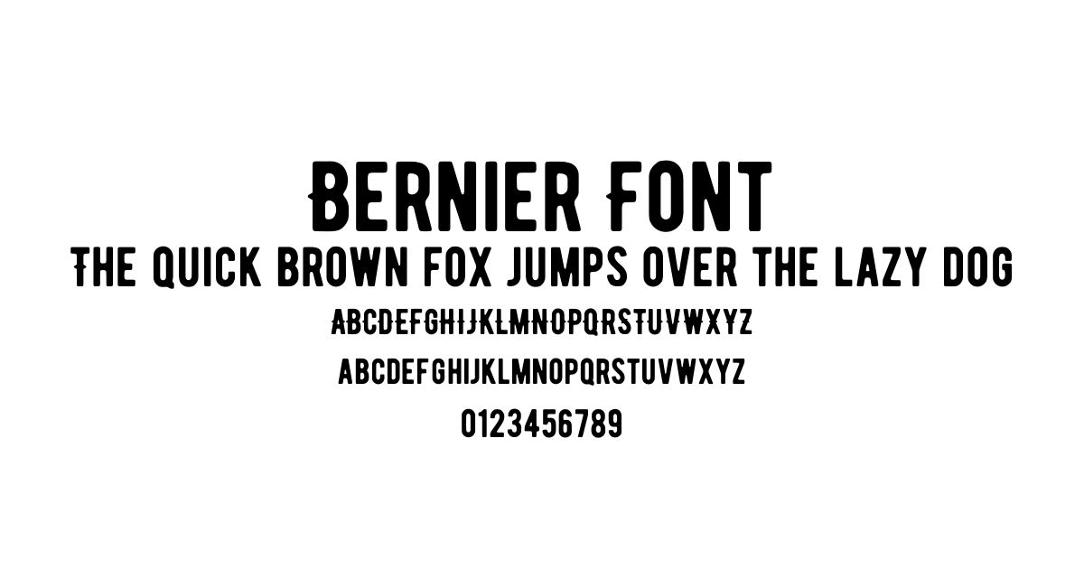 Bernier Font font preview