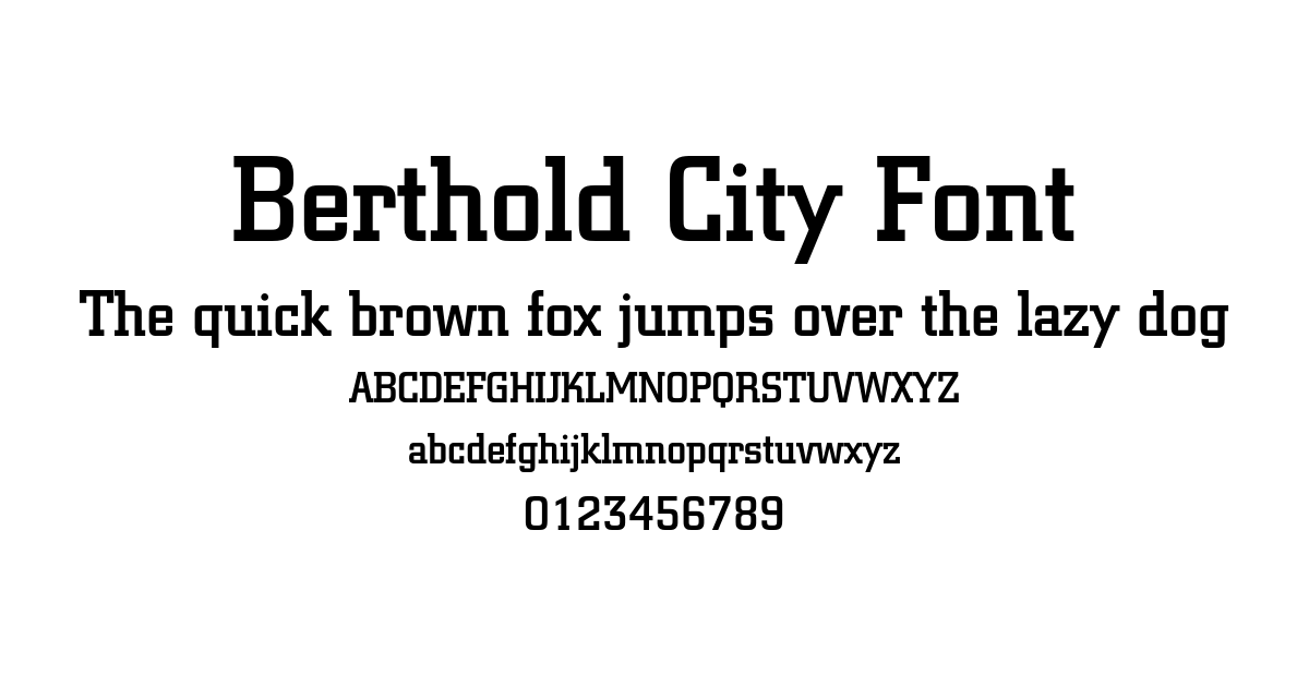 Berthold City Font preview
