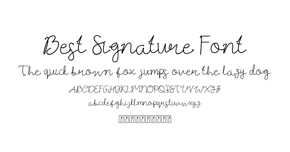 Best Signature Font preview