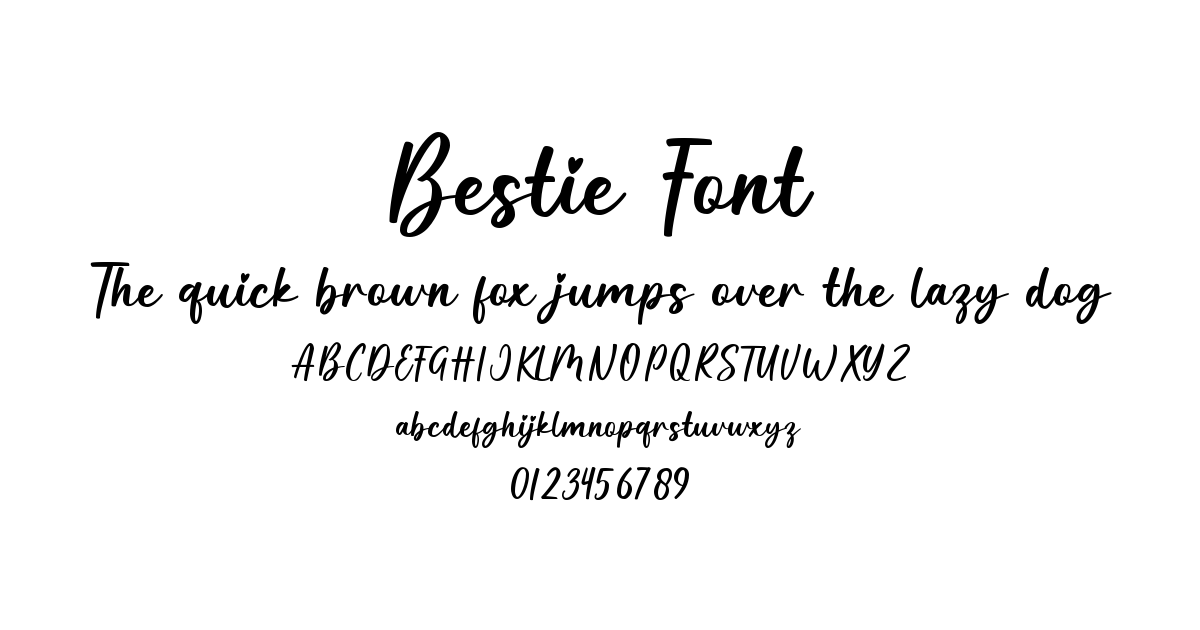 Bestie Font font preview